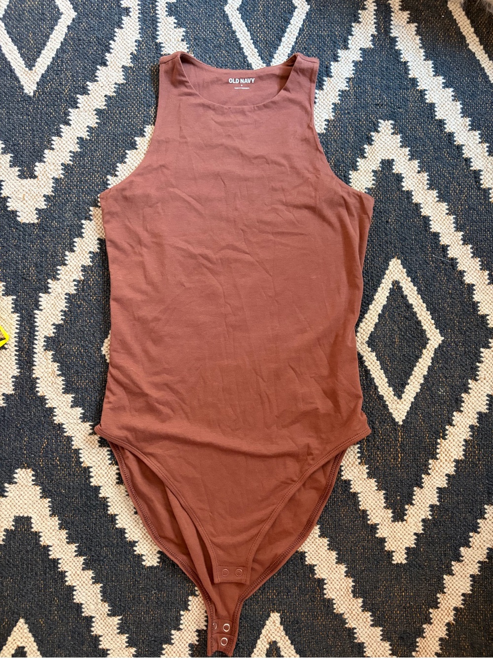 Old Navy Mauve Rust Sleeveless Bodysuit